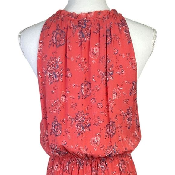 JOIE CHARACTER Silk Sleeveless MIDI Dress Strawberry Paisley Sz M Bohemian Boho - Picture 7 of 12